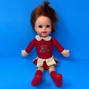 Mattel Talking Cheerleader Doll Arkansas Razorbacks Red White Vintage 1970s
